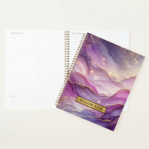 Nom doré Abstrait Moderne Rose Violet Chic Étincel