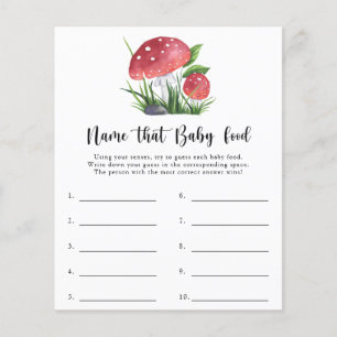 Nom du Baby shower de champignons Jeu d'aliments p