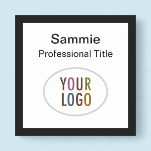 Nom du badge du Carré noir Logo de la balise Magné