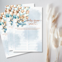 Nom du bébé Race Baby shower partie