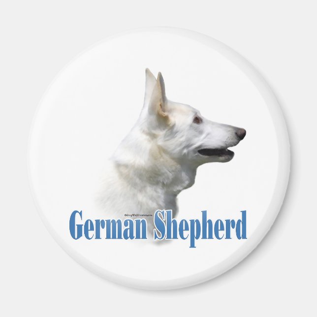 Nom du berger allemand blanc - Magnet (Devant)