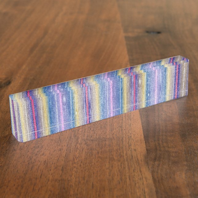 Nom du bureau Plaques bois coloré (Taille)