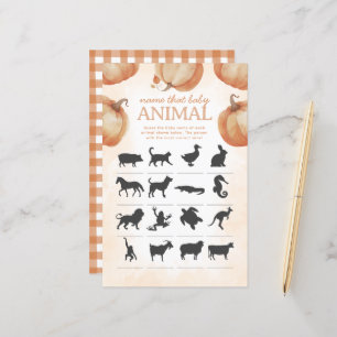 Nom du Citrouille d'automne que Baby shower animal