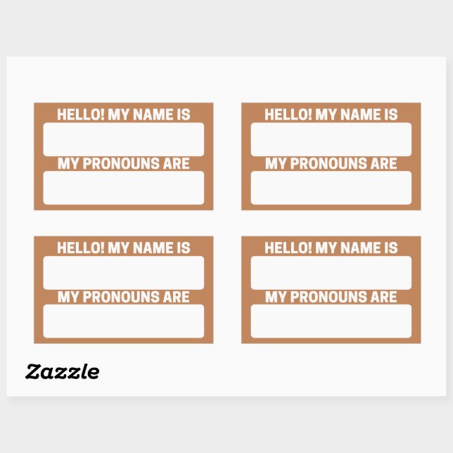 Nom du cuivre et Étiquette Pronoun (Feuille)