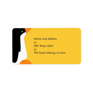 Nom du dessin du mignon Empereur Penguin Étiquette