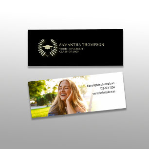 Nom du diplômé Carte Photo Gold Elegant Classic