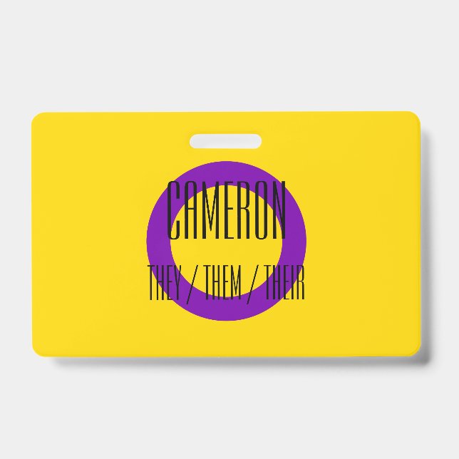 Nom du drapeau intersexe / Badge de pronom (Avant)