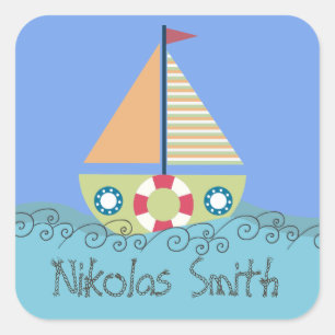 Nom du garçon Nom personnalisé Sticker Étiquette