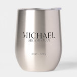 Nom du Groomsman Personnalisé Classique<br><div class="desc">Cadeaux Groomsman Personnalisés Classiques avec nom,  titre et date mariage personnalisés en style de police serif classique. Aussi parfait pour Best Man,  Père de la Mariée et plus.</div>