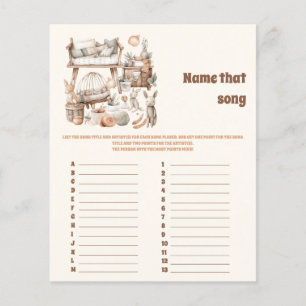 Nom du jeu de Baby shower de chanson