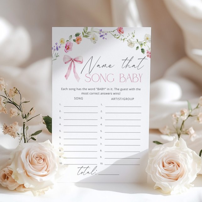 Nom du jeu de baby shower de Fleur sauvage Song Ba (Créateur téléchargé)