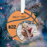 Nom du joueur de basket-ball Numéro de photo<br><div class="desc">Ce design comprend un arrière - plan de basket avec espace pour un nom, un numéro et une photo. Cliquez sur le bouton personnaliser pour plus de flexibilité dans l'ajustement du texte ! Des variantes de cette conception ainsi que des produits de coordination sont disponibles dans notre boutique, zazzle.com/store/doodlelulu. Contactez-nous...</div>