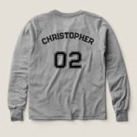 Nom du joueur Jersey Nombre Garçons gris Longues M