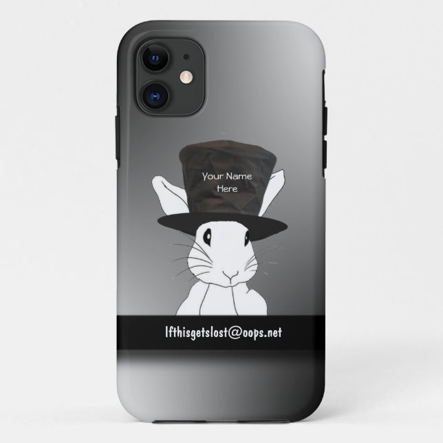 Nom du lapin blanc Top Hat iPhone 5 Coque (Dos)