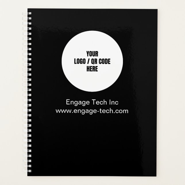 Nom du logo de l'entreprise personnalisée Noir mod (Devant)