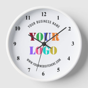 Nom du logo personnalisé Site Web Horloge murale P