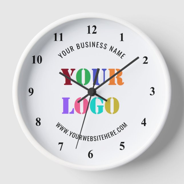 Nom du logo personnalisé Site Web Horloge murale P (Recto)