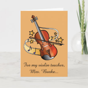 Nom du Merci de l'enseignant de violon personnalis