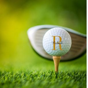 Nom du monogramme d'or personnalisé Première balle
