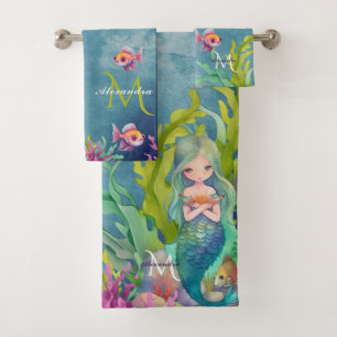 Nom du monogramme mignon Sirène