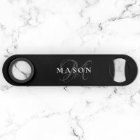 Nom du monogramme personnalisé Moderne Elegant Bot