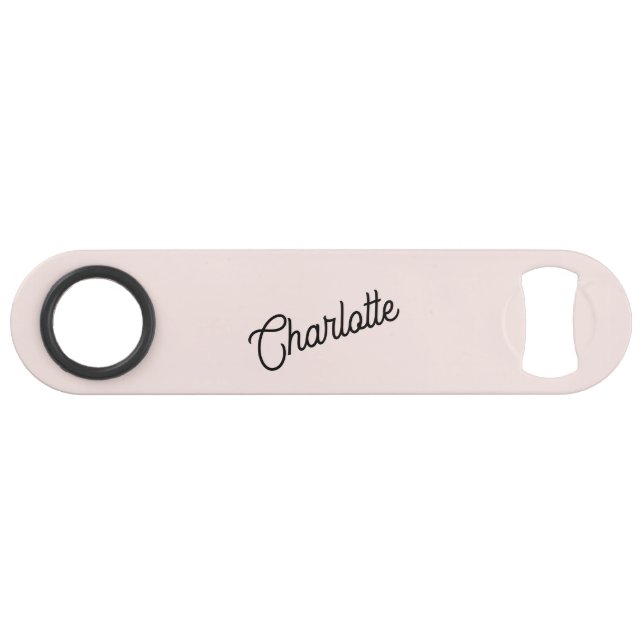 Nom du monogramme Rose rose vierge moderne (Devant (Horizontal))