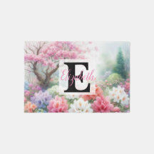 Nom du monogramme sur l'aquarelle Fleurs en pastel