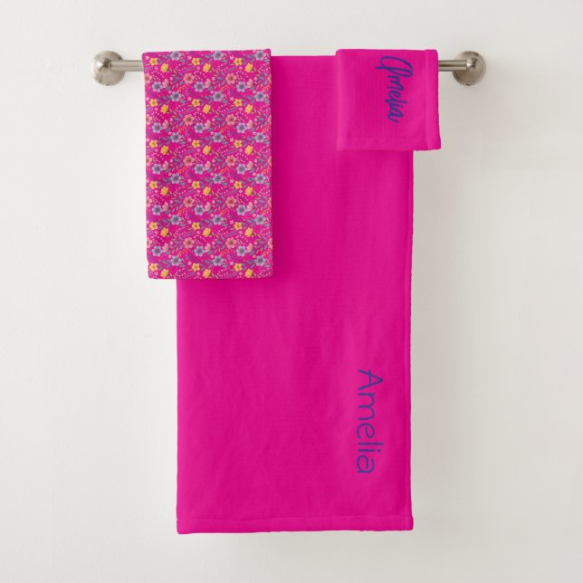 Nom du motif fleur sauvage rose simple (En situation)
