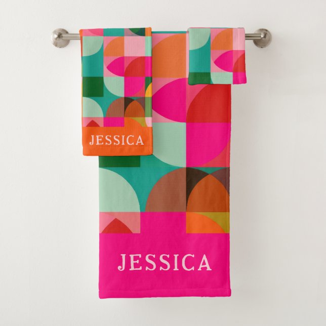 Nom du Motif géométrique de couleur esthétique rét (En situation)