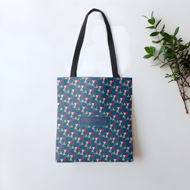 Nom du motif triangle Abstrait sac fourre-tout ble (Créateur téléchargé)