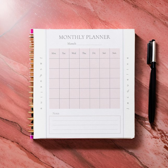 Nom du planificateur mensuel de base Bloc-notes gr (Créateur téléchargé)