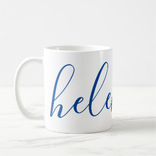 Nom du script Cadeau personnalisé Mug bleu personn