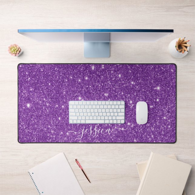 Nom du script de parties scintillant violet modern (Bureau 1)