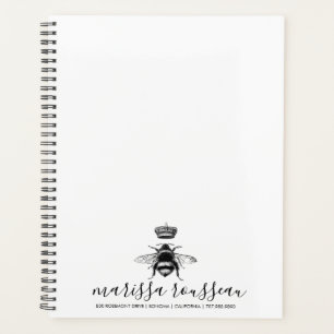Nom du script manuscrit du logo Queen Bee