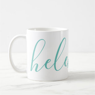 Nom du script Personnalisé Aqua Blue Mug