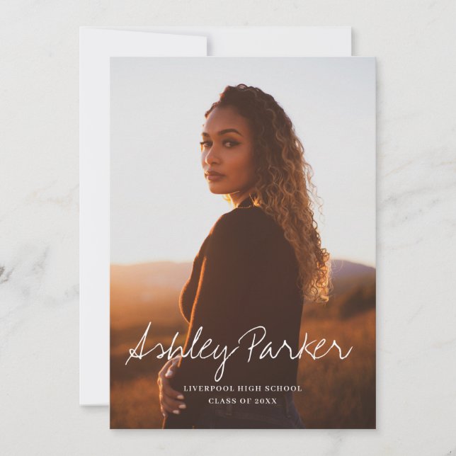 Nom du script Photo Carte de Faire-part pour diplô (Devant)