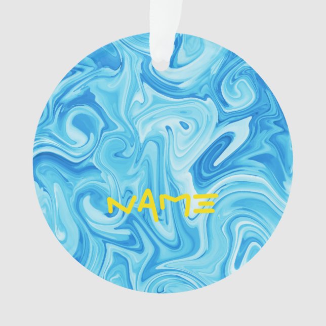 Nom du surf Blue Ocean Abstrait Paint Beach Water (devant)