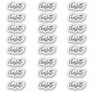 Nom élégant Sticker nom de vignette étiquette