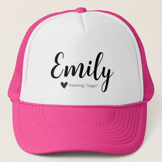 Nom Emily Signifiant Casquette Personnalisé Casque (Devant)