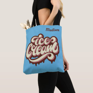 Nom et couleur personnalisés Sacs de crème glacée