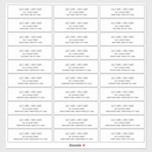 Nom et Étiquettes de adresse des cartes Faire-part