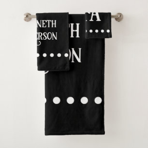 Nom et initiales Points noirs et blancs