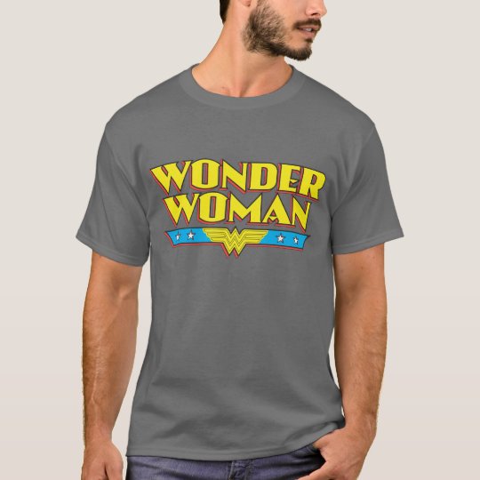 Nom et logo de femme de merveille t-shirt