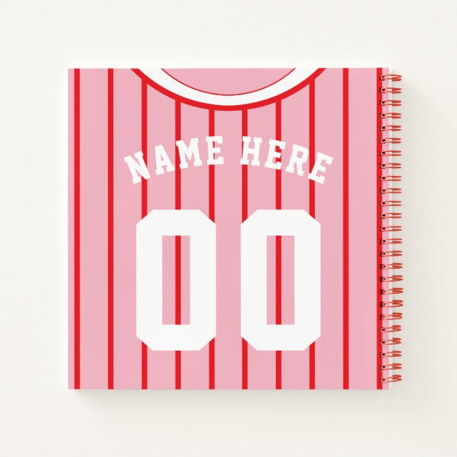 Nom et numéro Carnet de baseball Softball Jersey (Dos)
