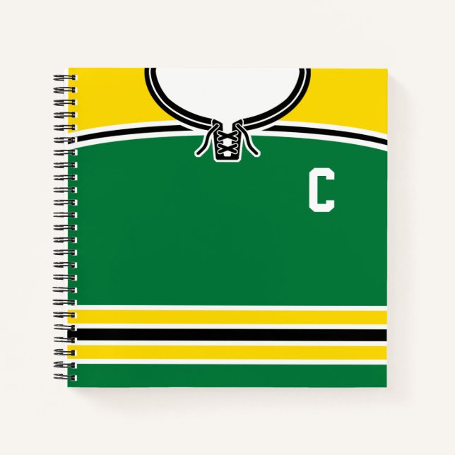 Nom et numéro Hockey Jersey Modèle Carnet (Devant)