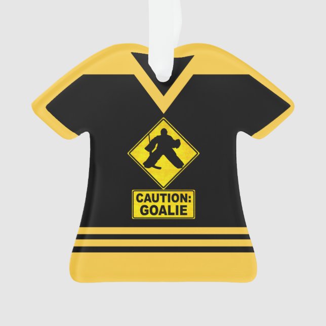 Nom et numéro Jersey Hockey Goalie Orament (devant)