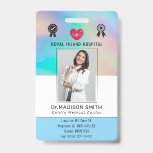 Nom et photo customisés Badge de carte d'identit