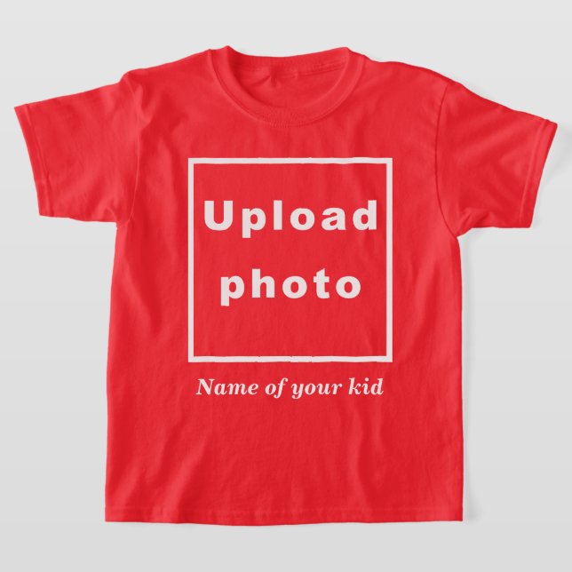 Nom et photo de votre enfant sur le T-shirt Red Ki (Poser)