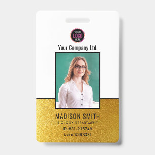 Nom et photo personnalisés   Badge de carte d'iden