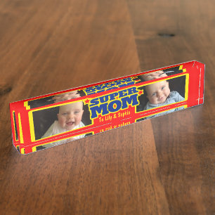 Nom et plaque de bureau photo pour les enfants Sup